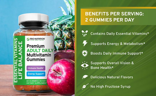 Adult Multivitamin Gummies with Zinc  | Trio Nutrition Premium Gummies