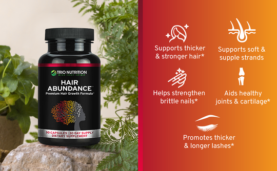 Hair Supplement | Biotin MCG 10000 | Eyelashes | Hair Abundance by Trio Nutrition