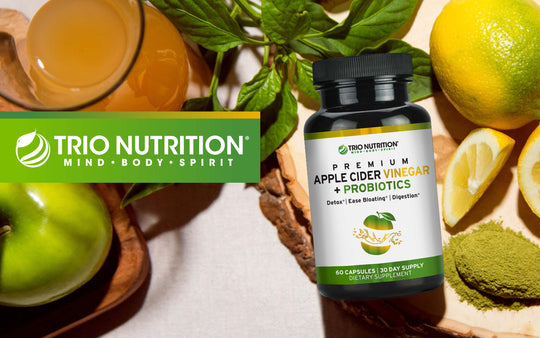 Apple Cider Vinegar Pills with Mother | ACV Capsules + Billions Multi-Strain Probiotics by Trio Nutrition