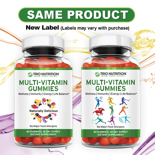 Trio Nutrition® Gummy Multivitamin with Zinc – Vitamins A B C D E + Minerals for Immune & Energy Support – Delicious Berry Flavor