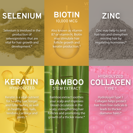 Hair Supplement | Biotin MCG 10000 | Eyelashes | Hair Abundance by Trio Nutrition