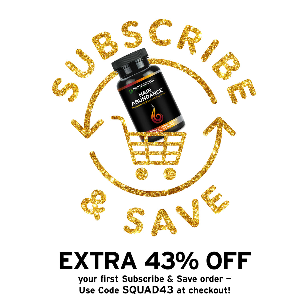 Hair Abundance Capsules by Trio Nutrition with a Secret Formulation for Hair Growth, Eyelashes, Strong Nails and Smooth Skin*