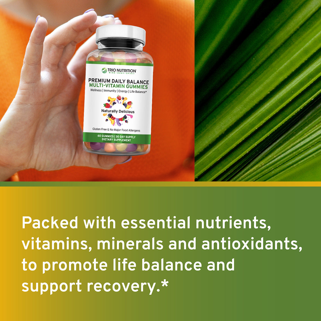 Delicious Premium Daily Balance Multivitamin Gummies with Zinc | Trio Nutrition Premium Gummies