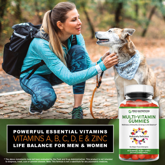 Premium Delicious Multivitamin Gummies with Zinc by Trio Nutrition