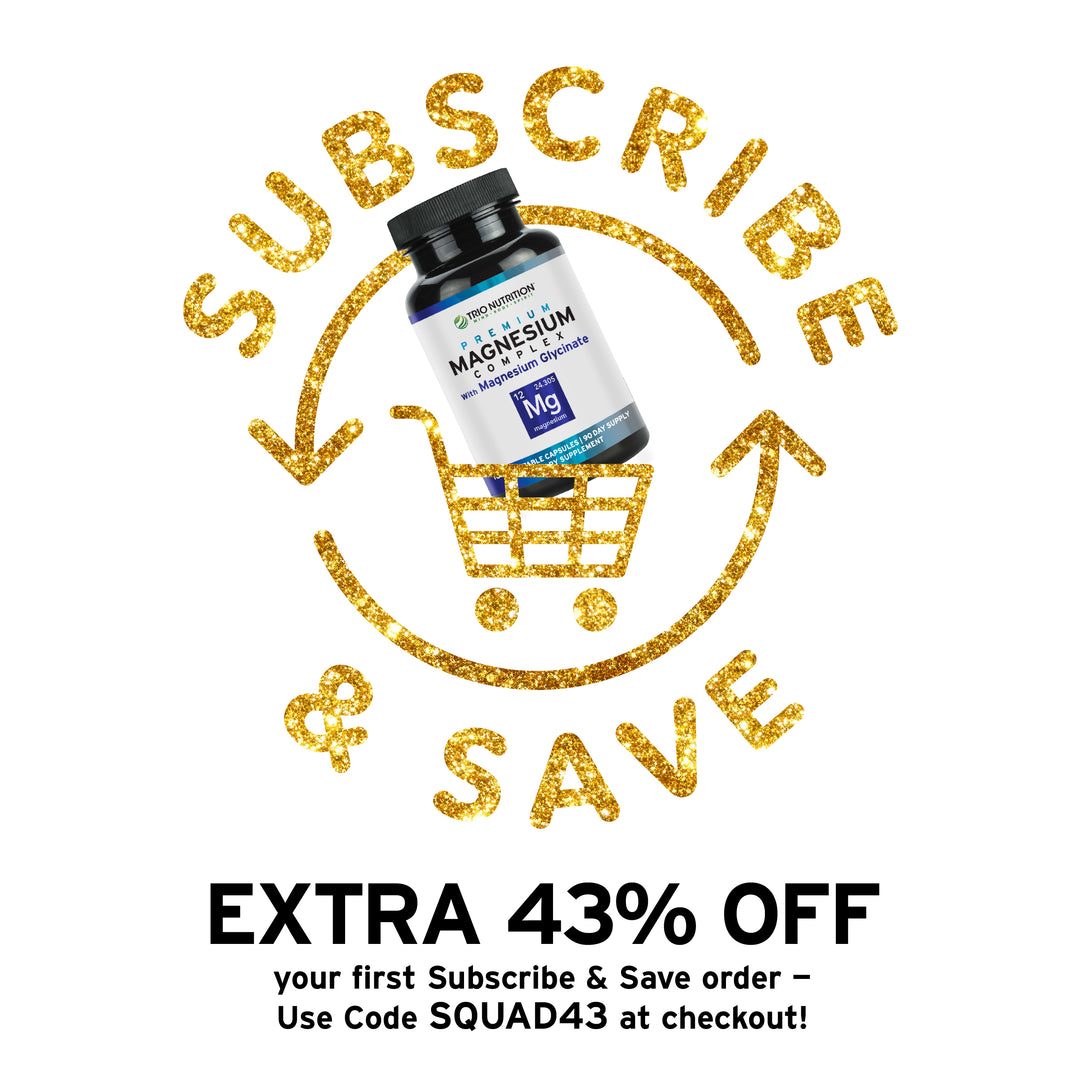 Premium Magnesium Complex Capsules by Trio Nutrition 90 Day Supply