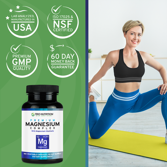 Magnesium Complex | Magnesium Glycinate & Vitamin B6 by Trio Nutrition